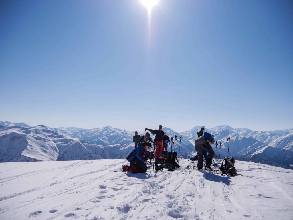 tourskien en freeriden in Georgie