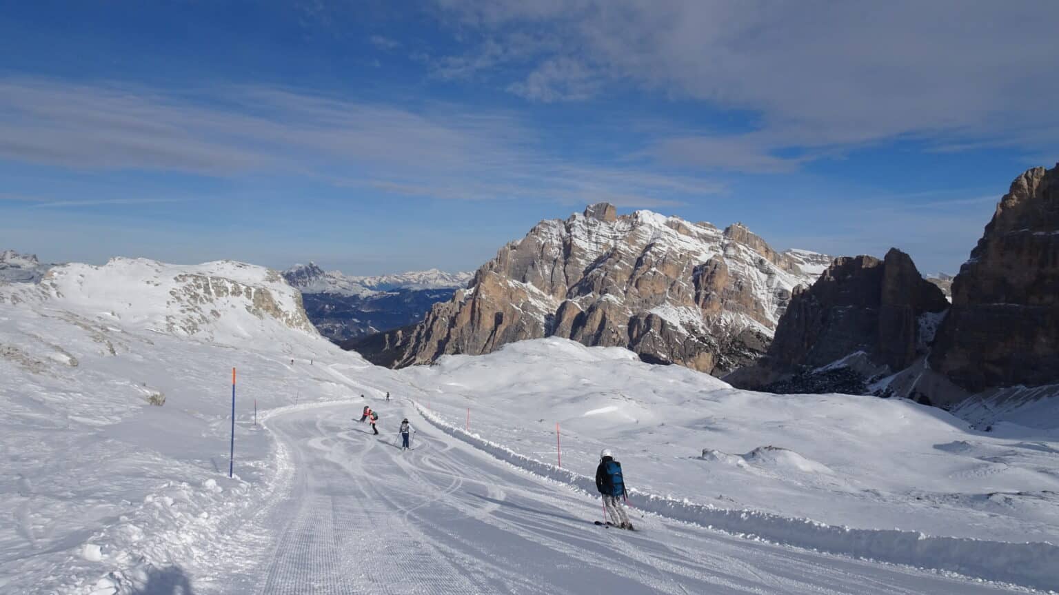 Huttentocht Dolomieten skiërs